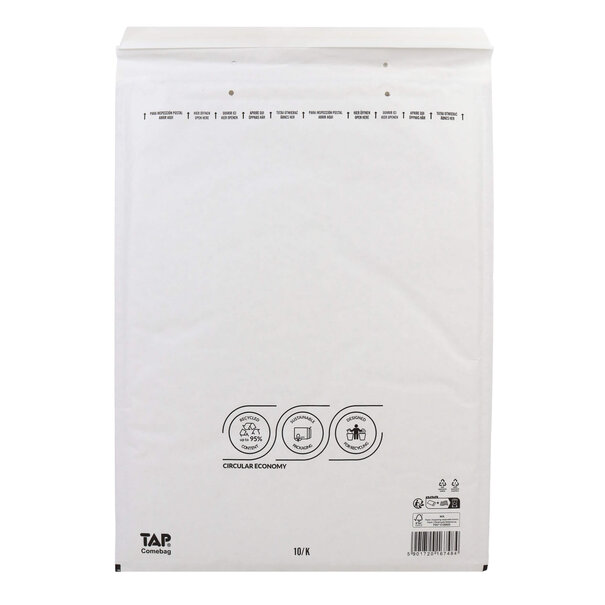Levering uit voorraad 100x bubbel envelop K wit