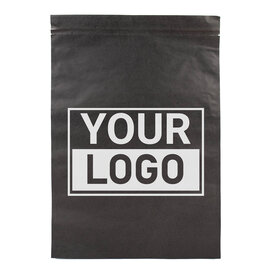Papieren verzendzak zwart bedrukken L