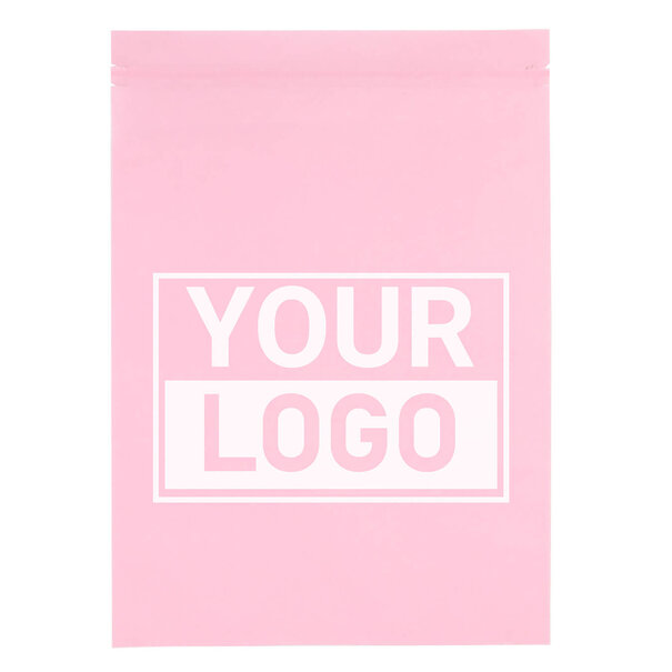 Levertijd ca.10 werkdagen Papieren verzendzak roze bedrukken M