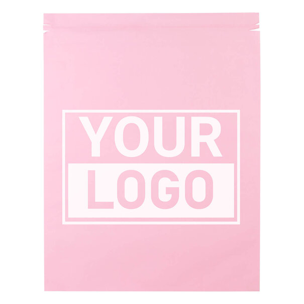 Levertijd ca.10 werkdagen Papieren verzendzak roze bedrukken XL