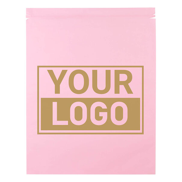 Levertijd ca.10 werkdagen Papieren verzendzak roze bedrukken XL