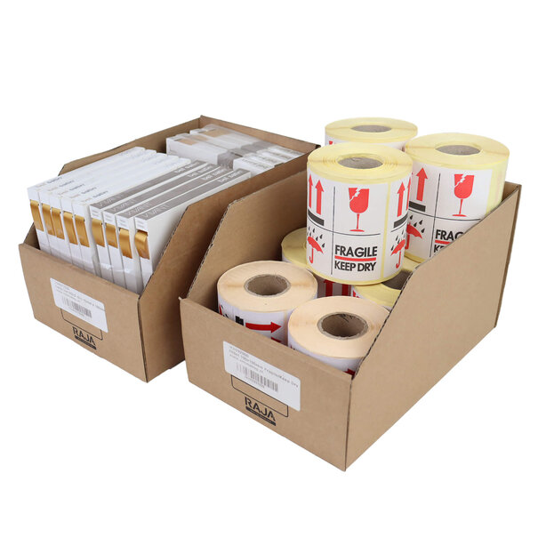 Levering uit voorraad Kartonnen magazijnbak 282x194x100-175mm