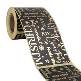 100x sluitsticker 'International' Zwart-Goud