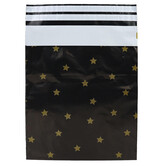 100x verzendzakken Black Stars Gold Medium