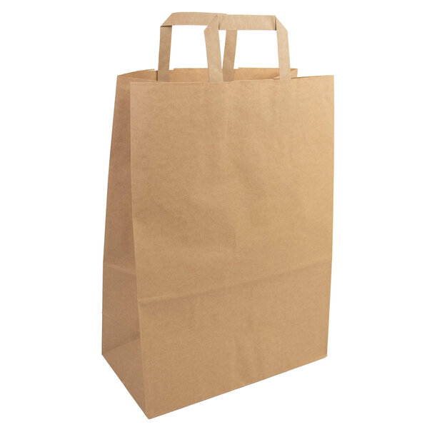 Levering uit voorraad 50x budget tassen bruin brede bodem staand M