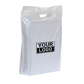 Plastic tassen bedrukken 45x50+2x4cm Wit