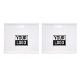 Plastic tassen bedrukken 60x51+2x4cm wit