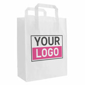 Budget papieren tassen S wit bedrukken