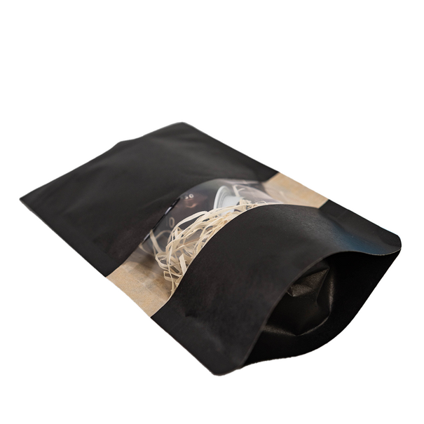 Levering uit voorraad 100x Stazakken met Venster Zwart 11x18,5cm