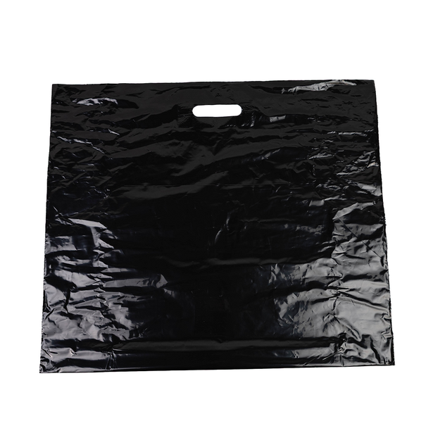 Levering uit voorraad 250x Plastic tassen 60x51+2x4cm zwart