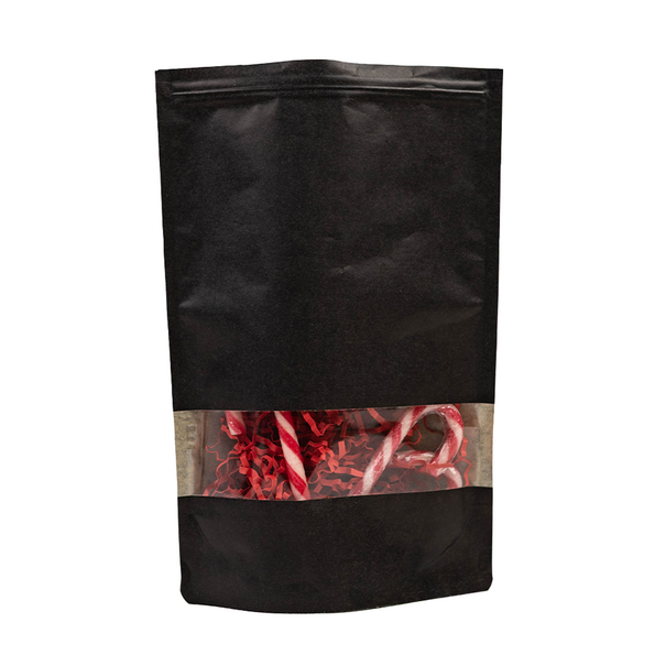 Levering uit voorraad 100x Stazakken met Venster Zwart 18x29cm