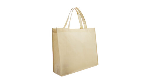10x Shopper Beige non woven 42x12x35cm
