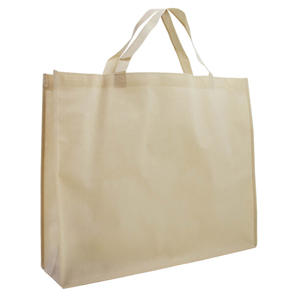 Levering uit voorraad 10x Shopper Beige non woven 54x14x45cm