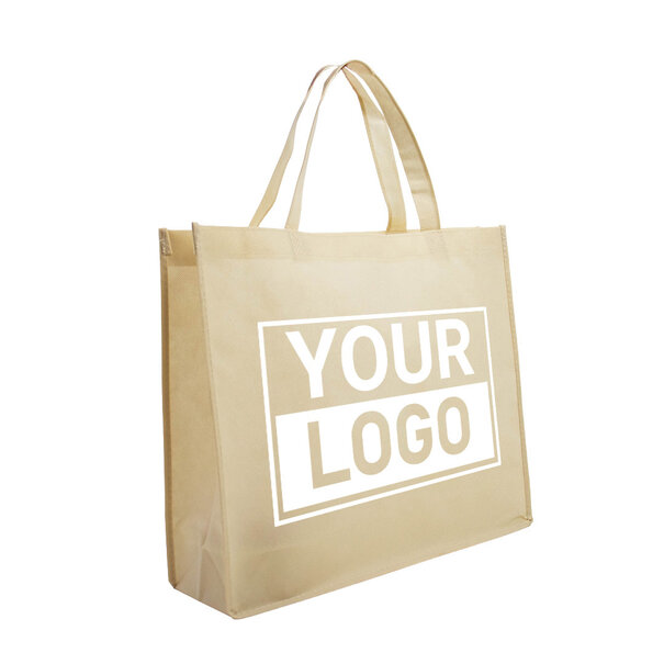 Levertijd ca.10 werkdagen Shopper bedrukken Beige non woven 42x12x35cm - Spoed