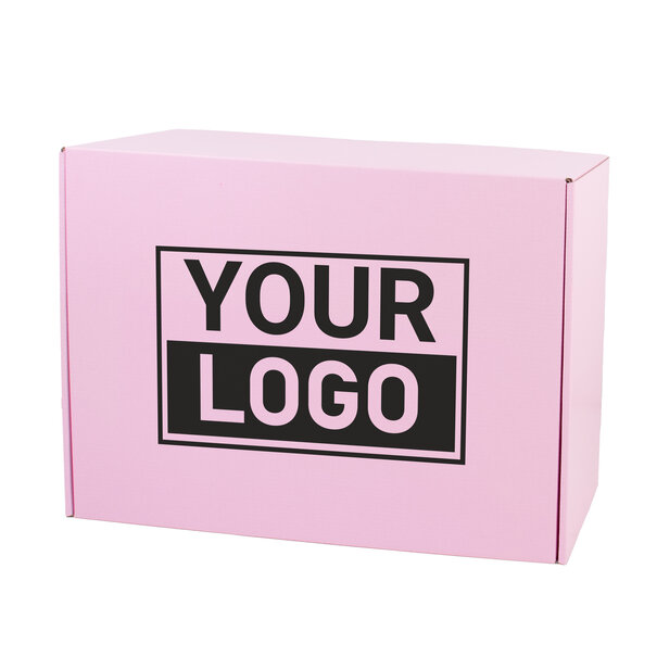 Levertijd ca.10 werkdagen Postdozen bedrukken Pink Lavender 380x300x140mm