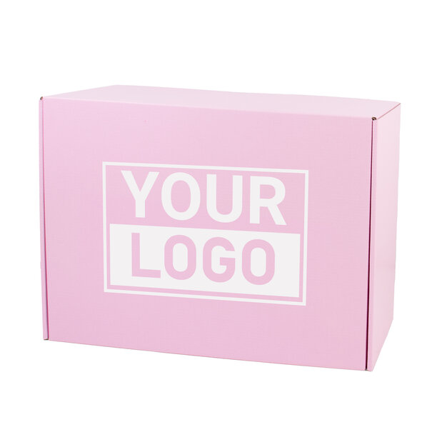 Levertijd ca.10 werkdagen Postdozen bedrukken Pink Lavender 380x300x140mm