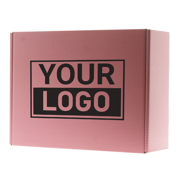 Levertijd ca.10 werkdagen Postdozen bedrukken Oudroze 380x300x140mm