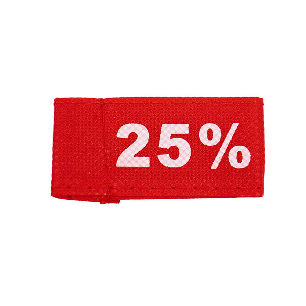 Levering uit voorraad 50x Kledinglabel 3x6cm - 25% rood