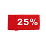 50x Kledinglabel 3x6cm - 25% rood