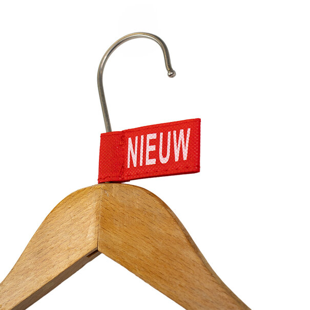 Levering uit voorraad 50x Kledinglabel 3x6cm - NIEUW rood