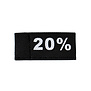 50x Kledinglabel 3x6cm - 20% zwart