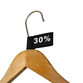 50x Kledinglabel 3x6cm - 30% zwart