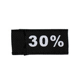 50x Kledinglabel 3x6cm - 30% zwart
