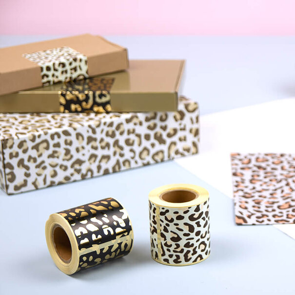Levering uit voorraad 100x sluitsticker Leopard