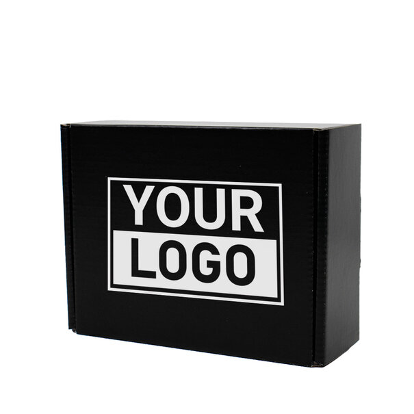 Levertijd ca.10 werkdagen Postdozen bedrukken Zwart 160x130x60mm