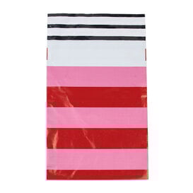 100x verzendzakken Stripes Pink Small