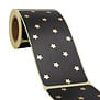 100x sluitsticker Black Stars Gold