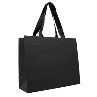 10x cadeautasjes Mat Zwart A4