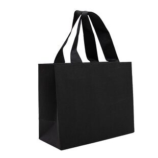 10x cadeautasjes Mat Zwart A5