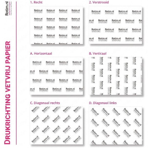 Levertijd ca. 2 weken Vetvrij papier bruin bedrukken 21x31cm 1 kleur