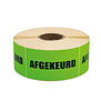 500x Etiket 'Afgekeurd'