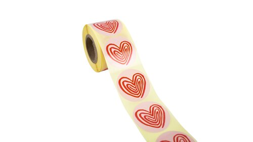 500x sticker 'Line heart' 50mm