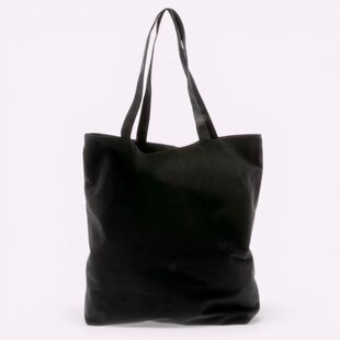 10x katoenen strandtas Zwart