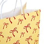 50x papieren tasjes Bows Yellow A4