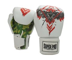Super Pro Combat Gear Super Pro Combat Gear (kick)bokshandschoenen Raven Rood/Zwart/Wit