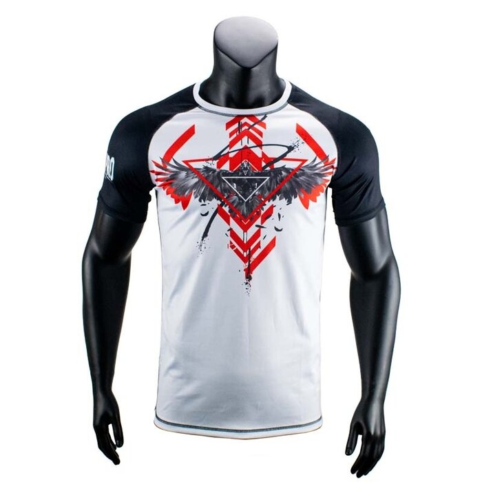 Super Pro Combat Gear Super Pro Combat Gear T-shirt Drygear Raven XS, rood - zwart - wit