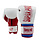 Super Pro Combat Gear Leather Thai Gloves Stripes 10 oz, rood - blauw - wit