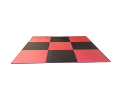 Buy2fight Puzzelmatten set 2,5 cm zwart/rood 4 m2