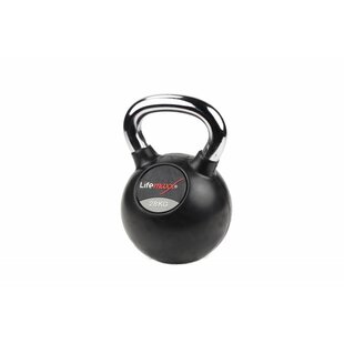 LMX89 Rubber kettlebell (chromed handle) (4 - 20kg)