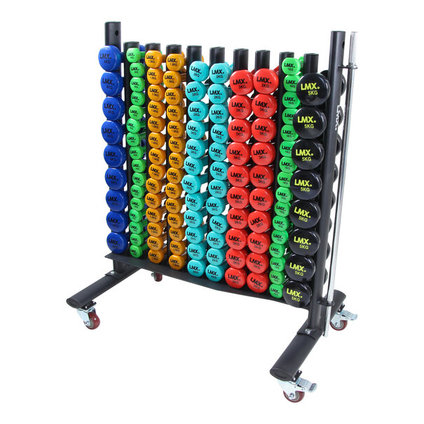 LMX.® LMX1151 LMX. Vinyl dumbbell rack (black)