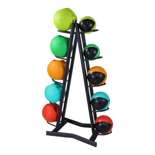 Lifemaxx® LMX1253 Medicineball rack. For 10 medicineballs (black)
