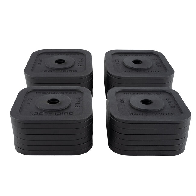 Ironmaster Quick-Lock Adjustable Dumbbell Set 68 KG ( 2 x 34 KG Dumbbell  Including Rack)