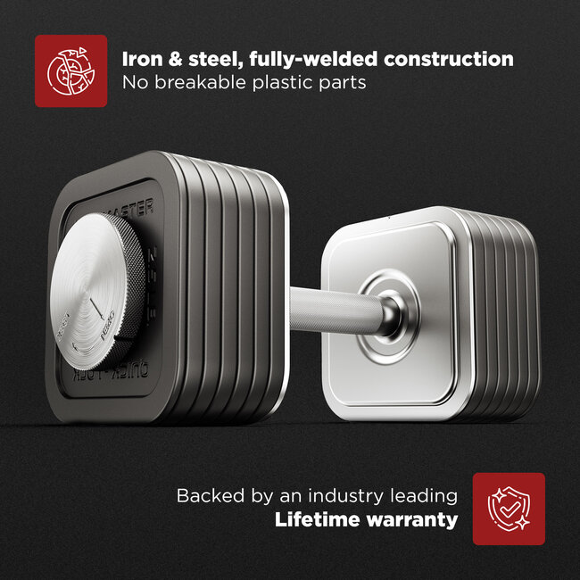 Ironmaster Quick-Lock Adjustable Dumbbell Set - 68 KG  (2 x 34 KG Dumbbell)