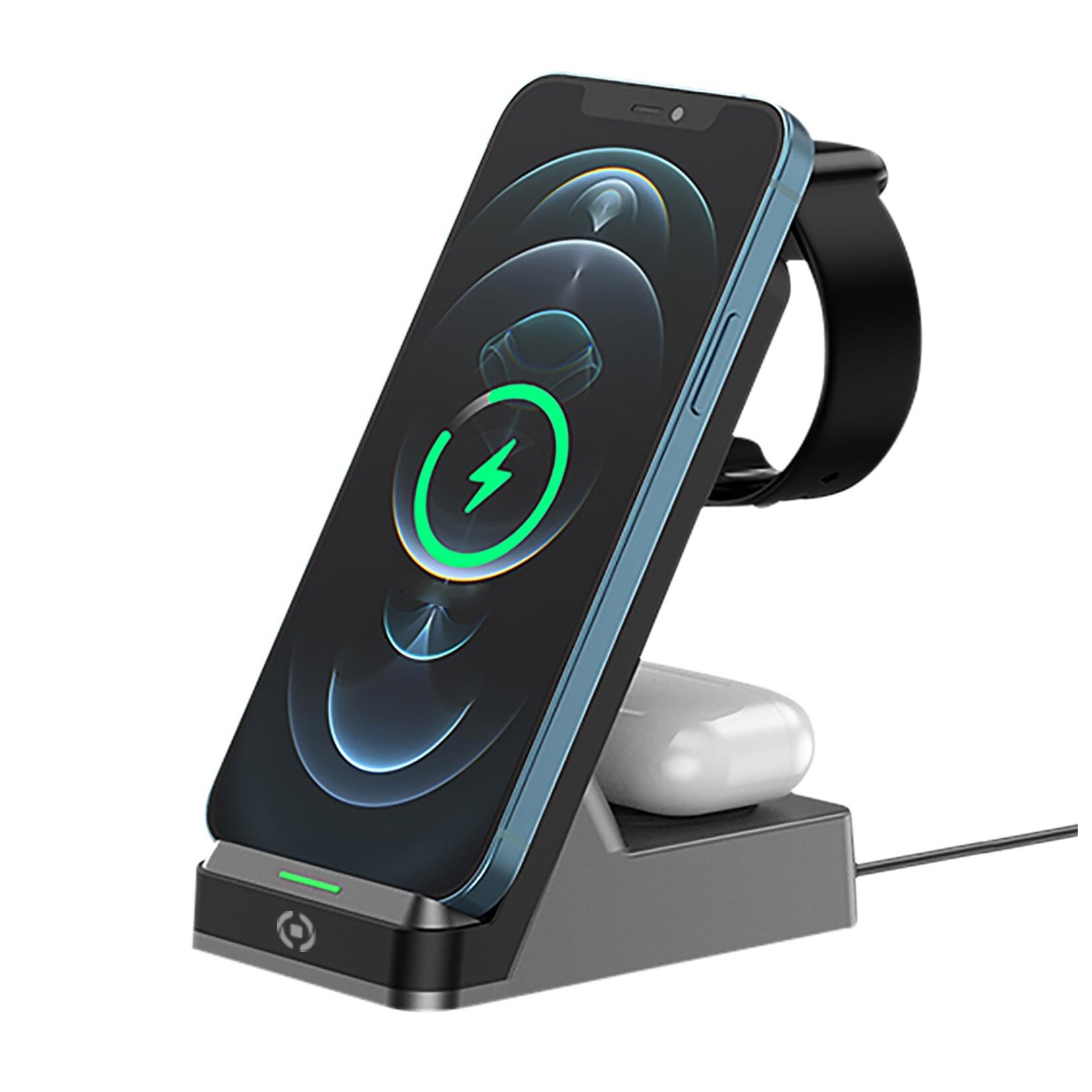 Celly Wireless Charger - WLSTAND3IN1 - Wireless Fast Charger 15W