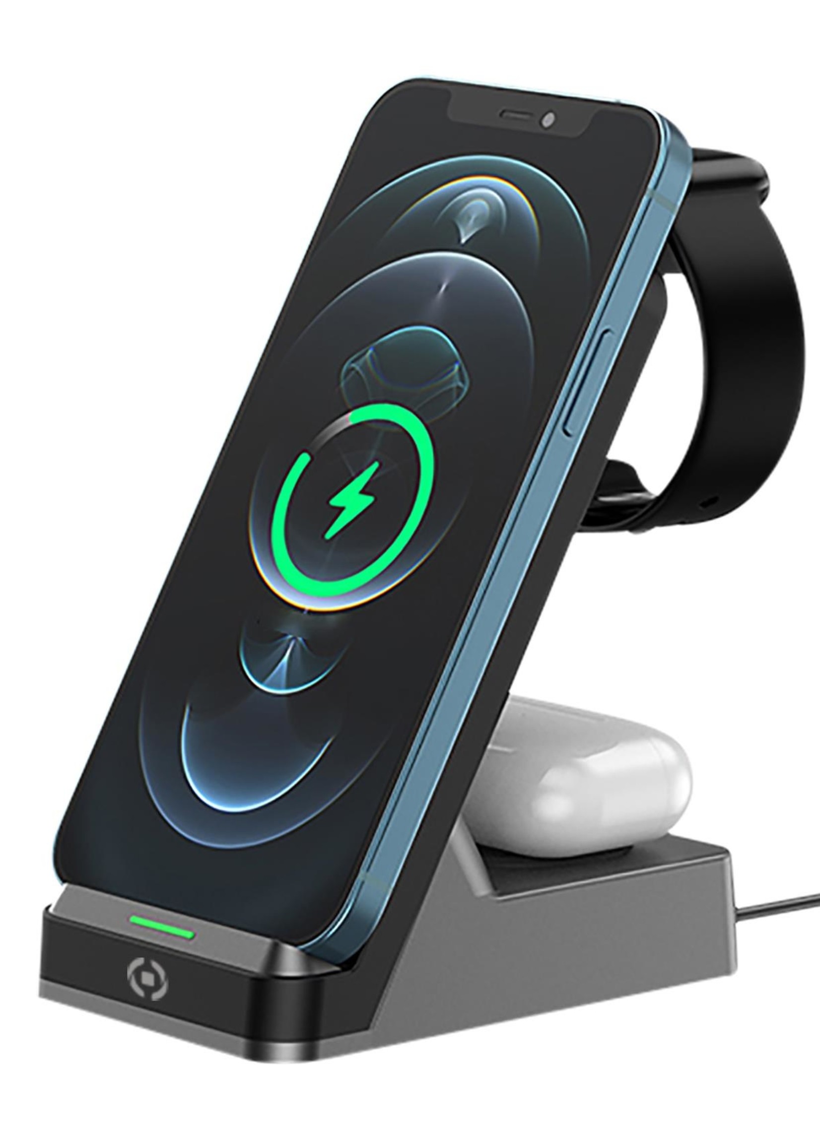 Celly Wireless Charger - WLSTAND3IN1 - Wireless Fast Charger 15W