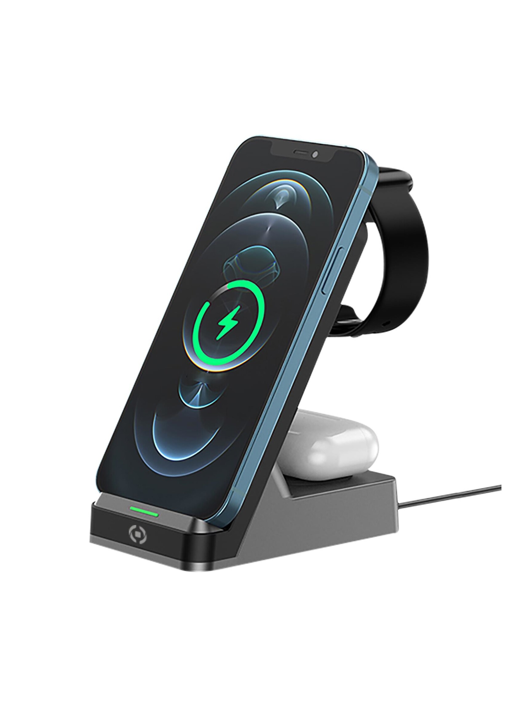 Celly Draadloze Oplader - WLSTAND3IN1 - Draadloze Snellader 15W